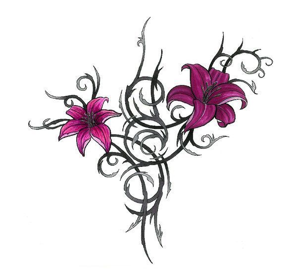 Flower Tattoo Drawings | Free download on ClipArtMag