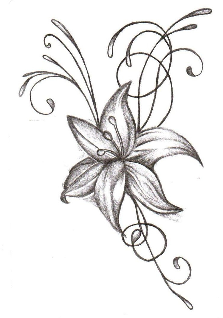 748x1067 Flower Tattoo Clipart