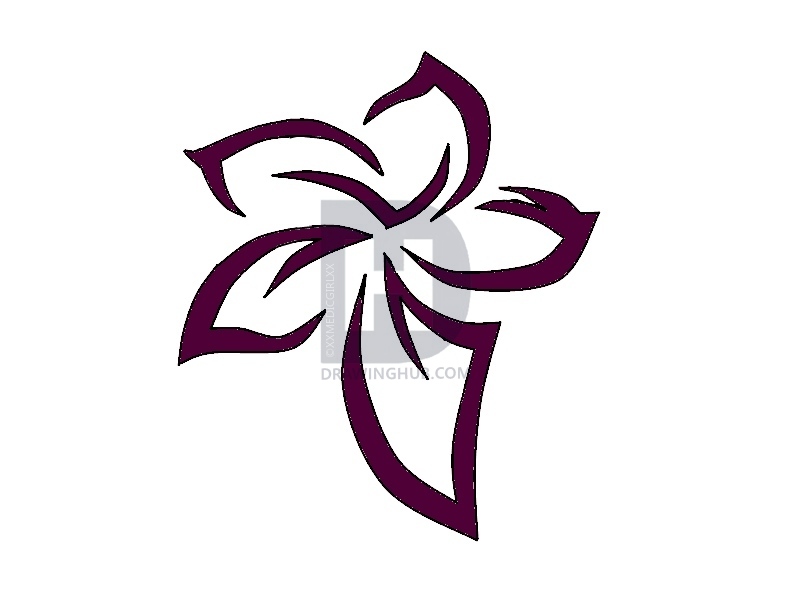 800x600 How To Draw A Tribal Flower Tattoo, Step