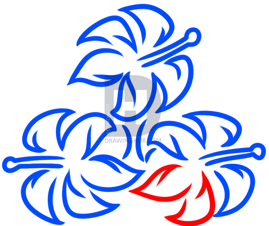 857x720 How To Draw Tribal Flowers, Step