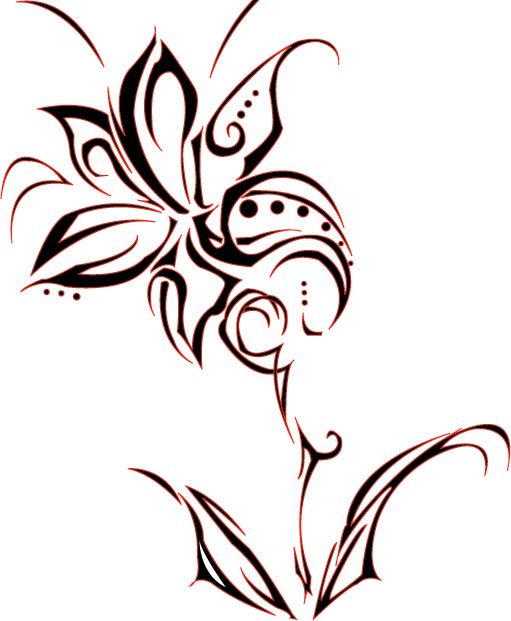 511x621 Tribal Tattoos With Flowers Tribal Flower