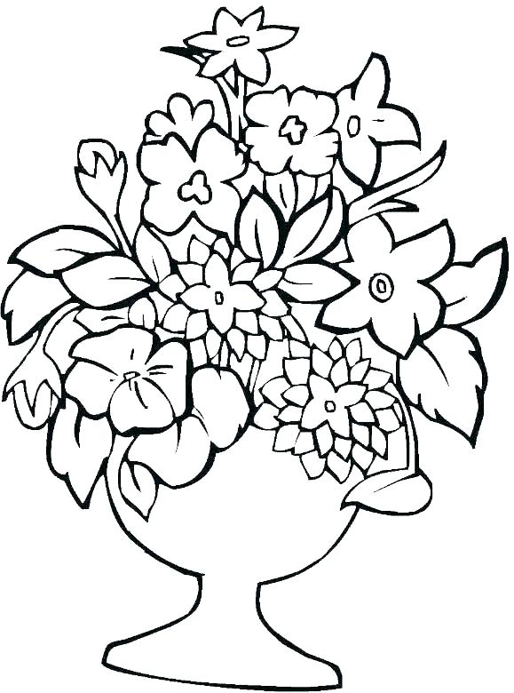 579x780 flower vase coloring pages flower vase coloring