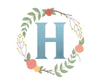 340x270 Items Similar To Flower Wreath Drawing, Ink Flower Illustration