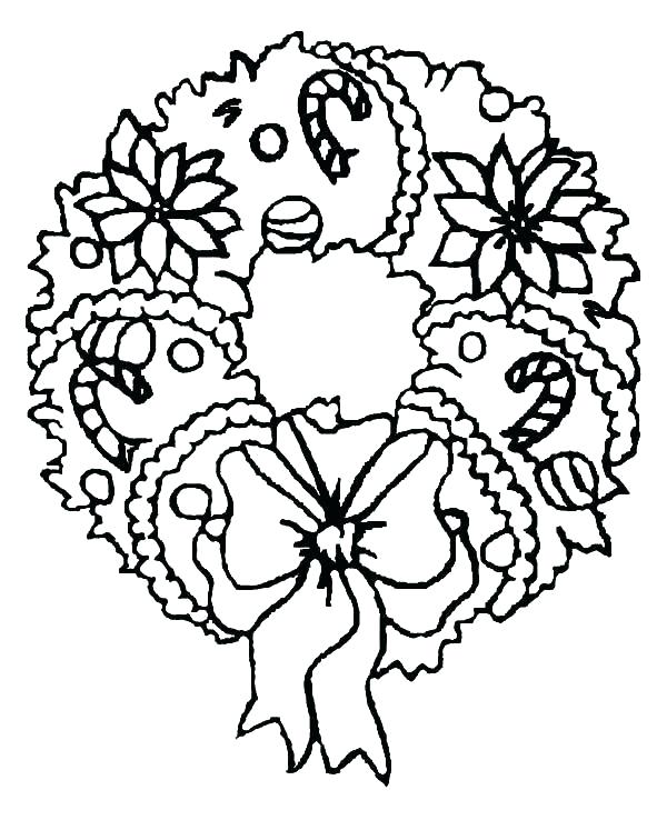 600x738 Wreath Coloring Pages