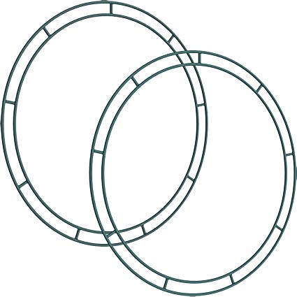 425x425 Sumind Dark Green Wreath Frame Metal Flower Wreath