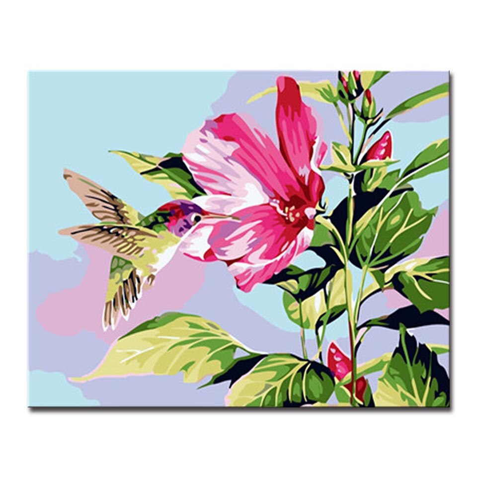 960x960 Buy Handpainted Birds And Fragrant Flowers Diy