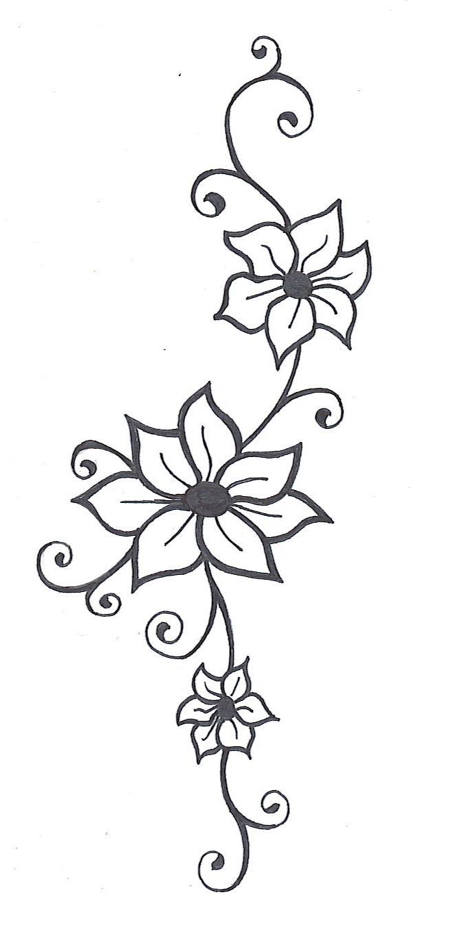 Flowers And Vines Drawing | Free download on ClipArtMag