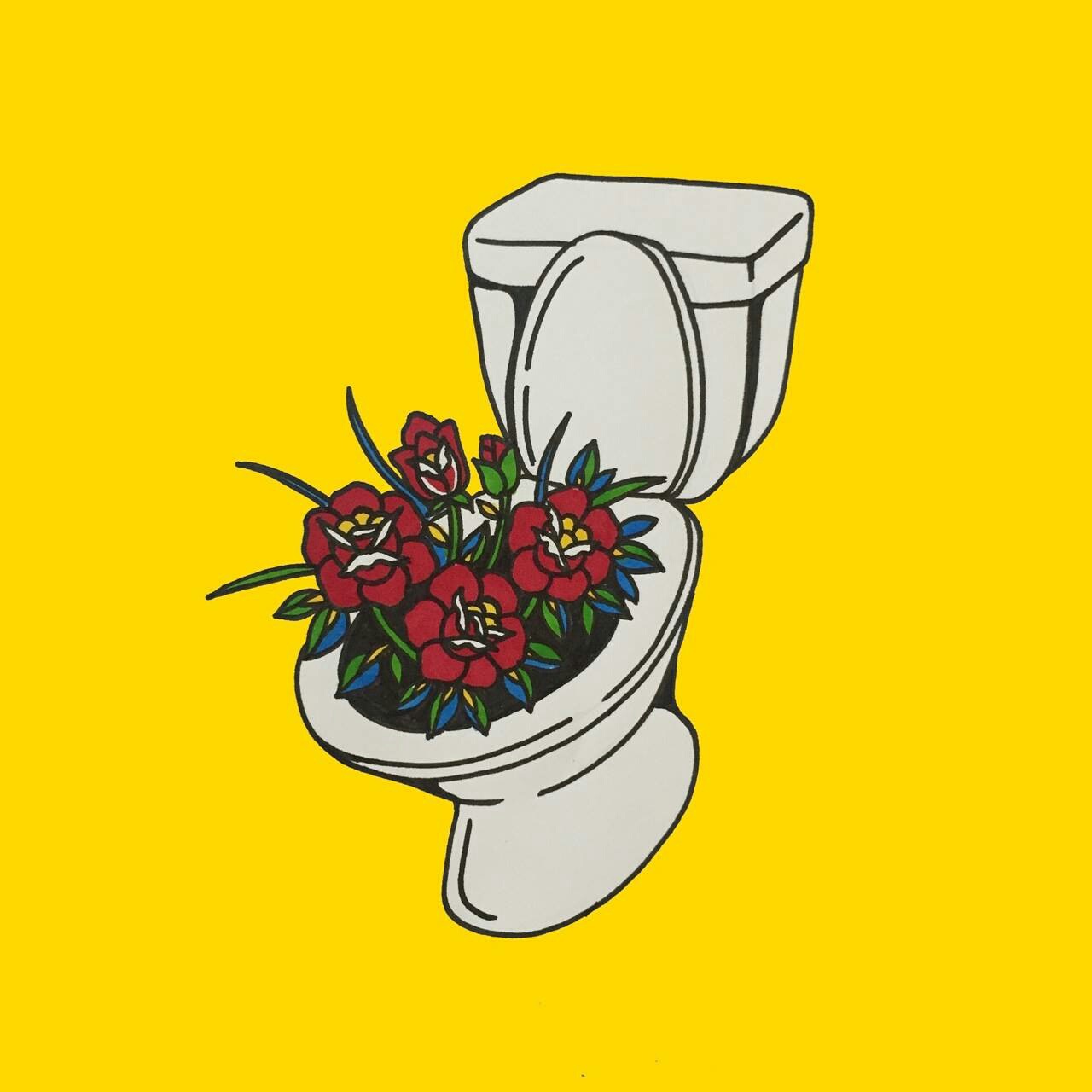 1280x1280 Flowers, Funny, Drawing, Irony, Tumblr