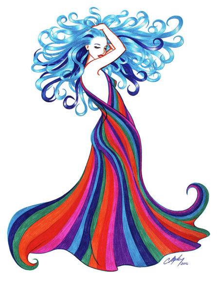 450x600 Flowing Hair Drawings