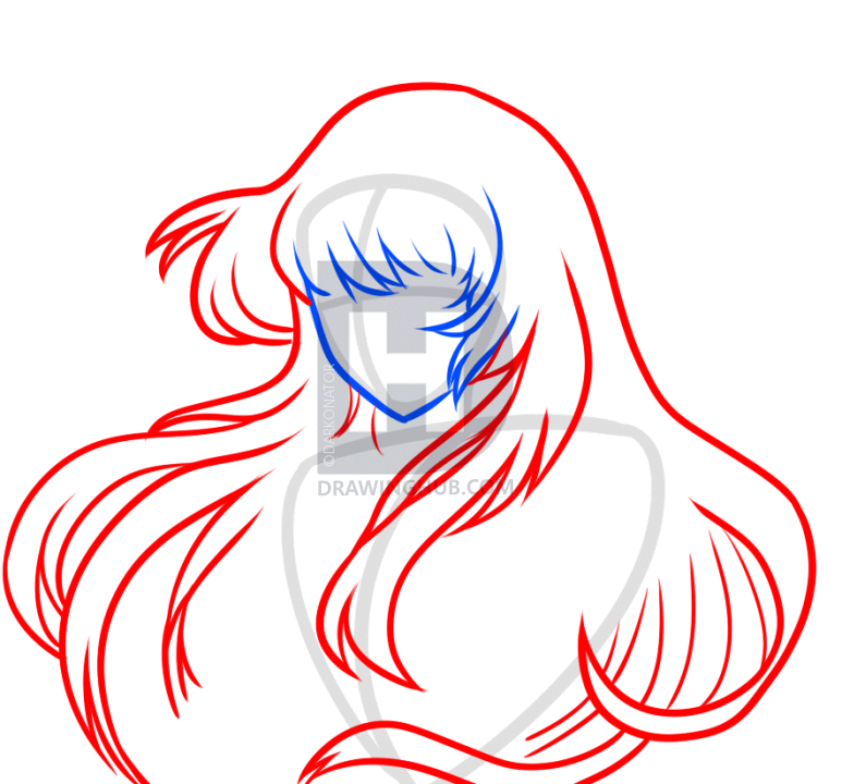 773x720 How To Draw A Dark Anime Angel, Step