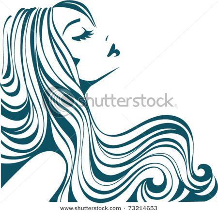 450x438 Picture Of A Beautiful Woman With Long Hair Flowing Like A River
