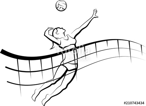 500x364 Flowing Net Beach Volleyball Female Stock Image And Royalty Free
