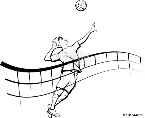 500x409 Volleyball Flowing Net Male Stock Image And Royalty Free Vector
