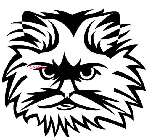 500x465 Fluffy Cat Head Cross Stitch Chart Crossstitchchartheaven On Artfire