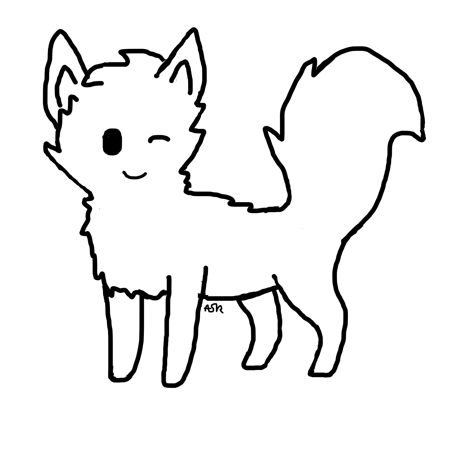 Fluffy Cat Drawing | Free download on ClipArtMag