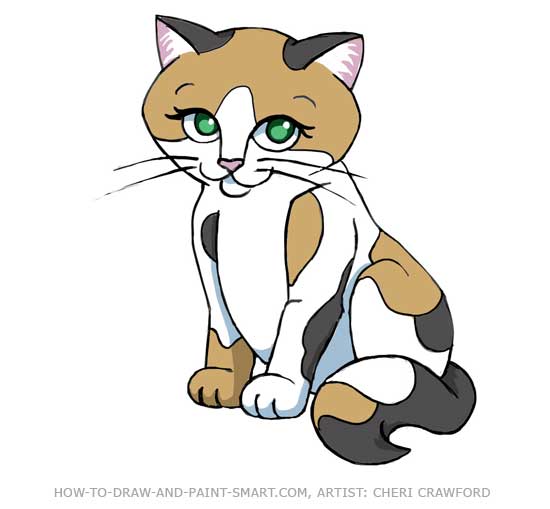 550x509 How To Draw A Cat