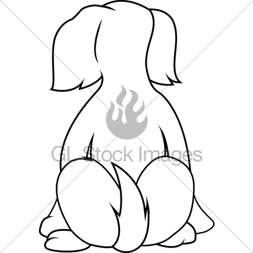 500x500 Fluffy Dog Backview Gl Stock Images