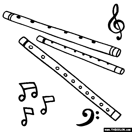 560x560 Flute Drawing Musical Instrument For Free Download