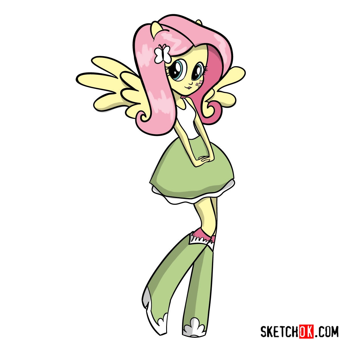 1200x1200 how to draw human fluttershy equestria