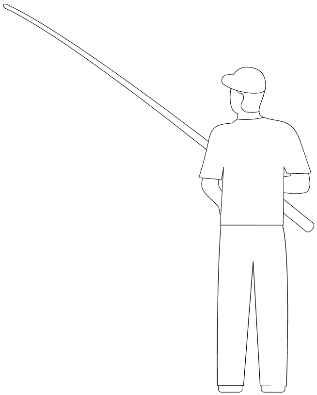 654x814 Fisherman Drawing Free Download