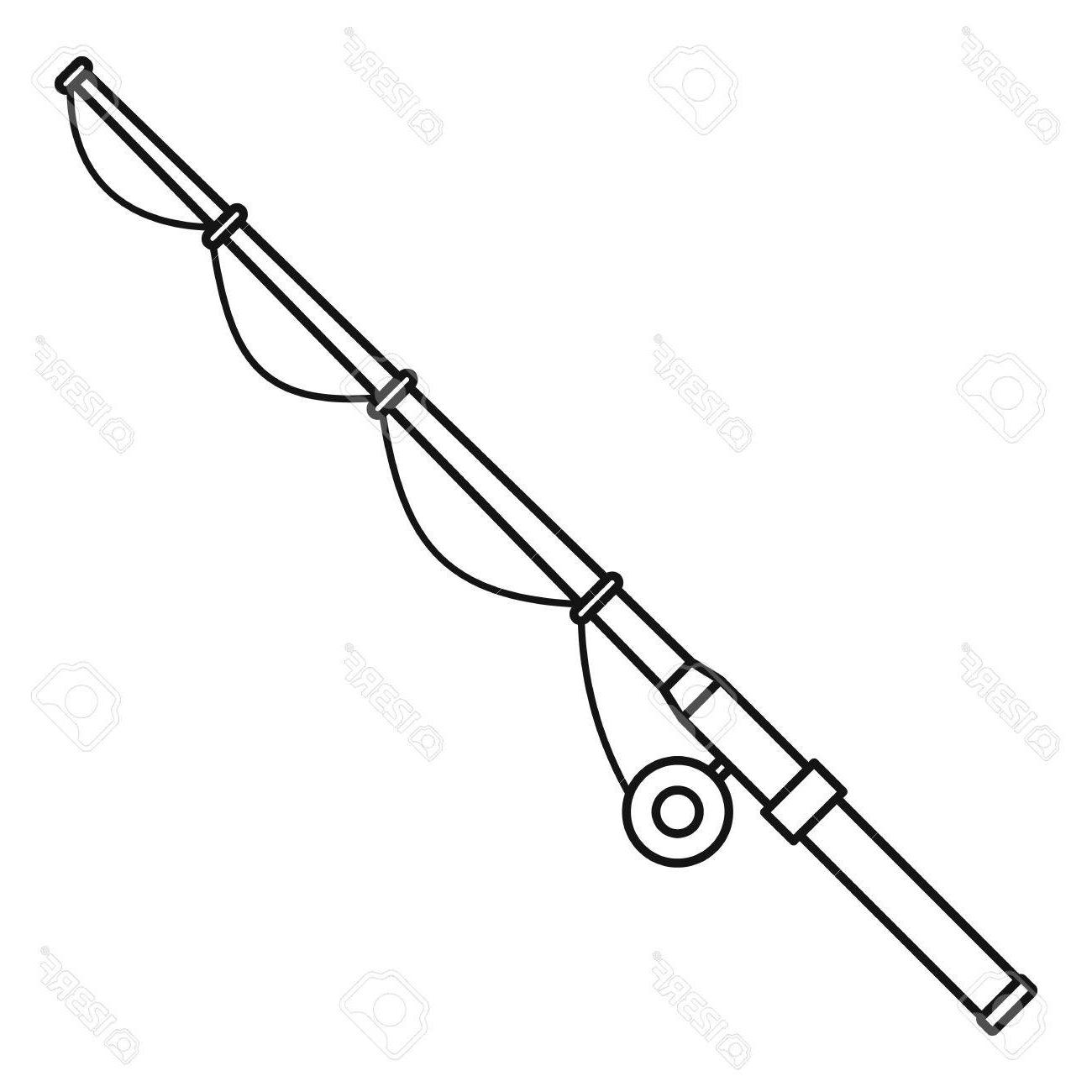 1300x1300 Huge Collection Of 'fishing Pole Drawing' Download More Than