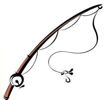 340x325 fishing rod clip art rod clipart fishing gear fish drawings