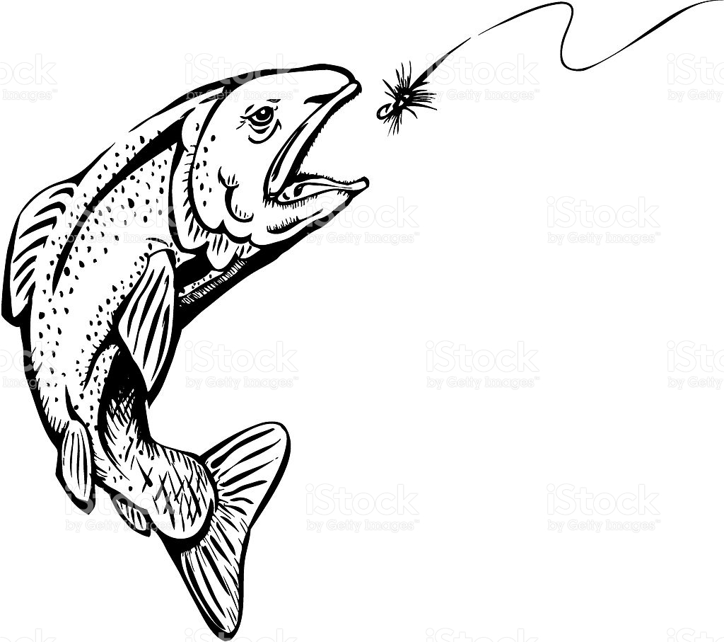 1024x907 Fly Fishing Clip Art Black And White
