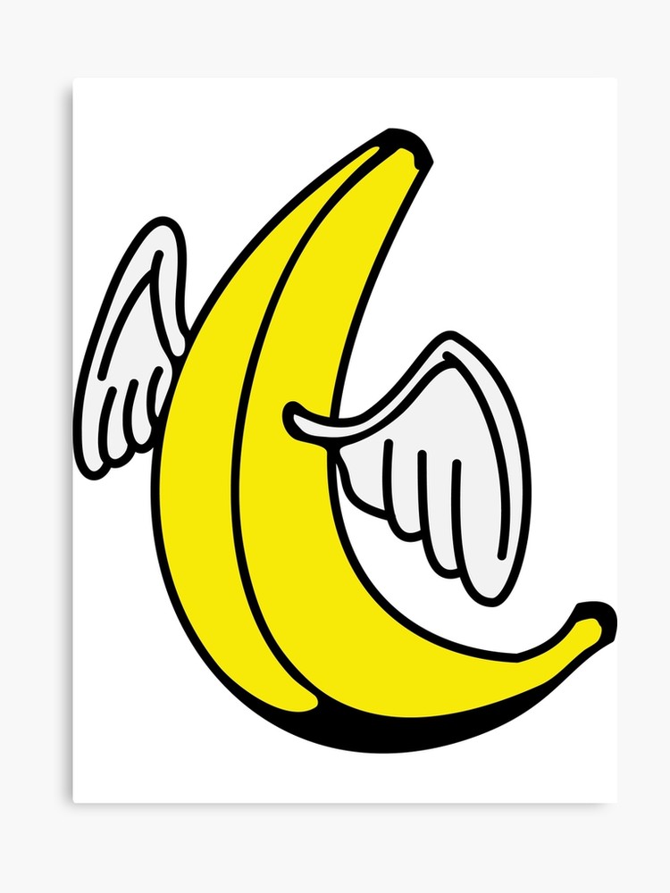 750x1000 Flying Banana With The Wings Of An Angel Canvas Print