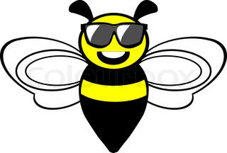 320x216 Flying Bee On Green Background Bee Icon,bee Drawing,bee Outline