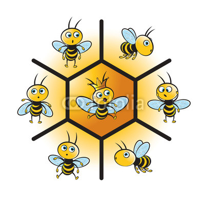 400x400 Cartoon Bees Flying Around Hive Vector Drawing Buy Photos Ap