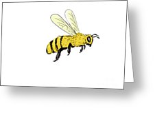 226x170 Bee Flying To Side Color Drawing Digital Art