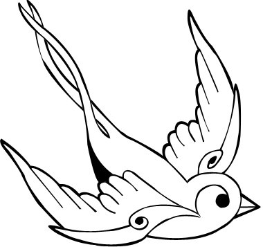 380x357 Birds Line Cliparts