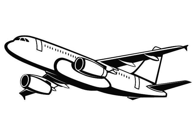 660x440 Airplane Flying Silhouette Car Decal Sticker