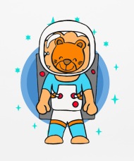 190x228 Cat Flying In Galaxy, Cat Bear Astronaut Mouse Pad Spreadshirt