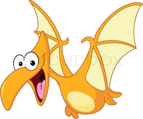 480x401 Baby Dino Drawing Stock Vector Of 'pterodactyl Dinosaur Flying