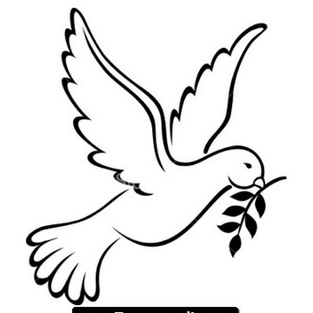 1024x1024 Dove Outline Banner Clipart House Clipart Online Download