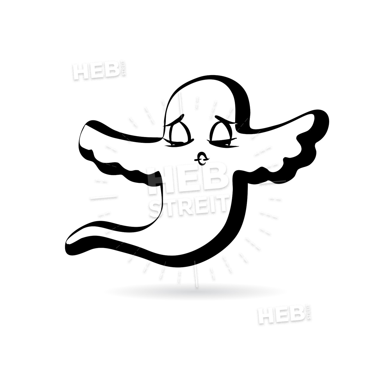 1280x1280 flying ghost design vector sketch hebstreits sketches