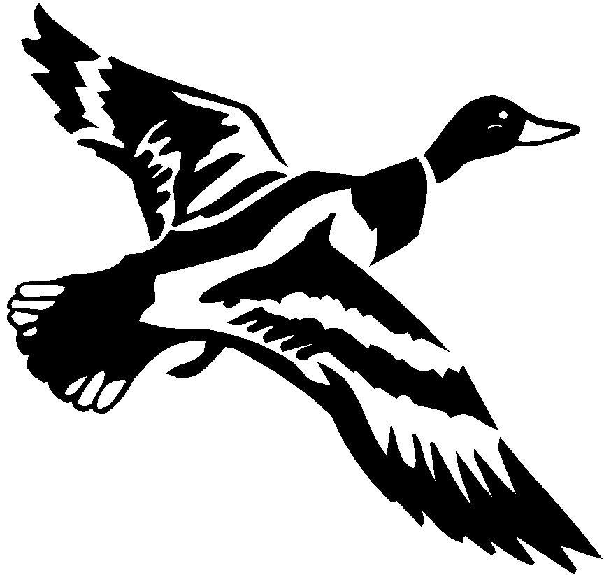 874x822 Flying Duck Goose Decal Vinyl Sticker For Laptop Wall