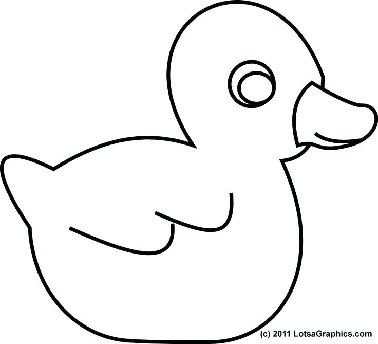 736x669 Rubber Duck Outline Free Download Best On Drawing Donald Flying