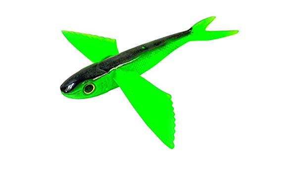 600x350 Green And Black Flying Fish Gummy Plastic