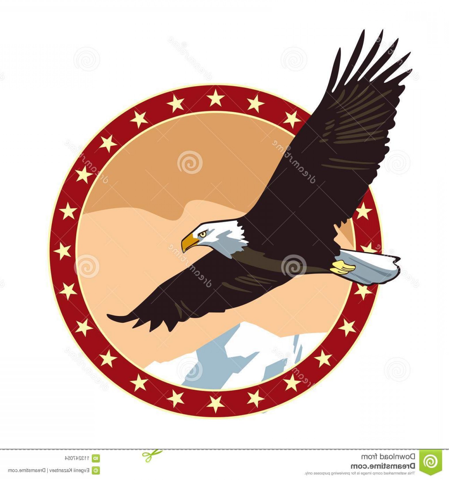 1560x1668 Eagle Round Emblem Beige Background Flying Against Mountains Ring