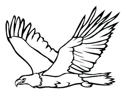 400x322 Flying Eagle Bird Coloring