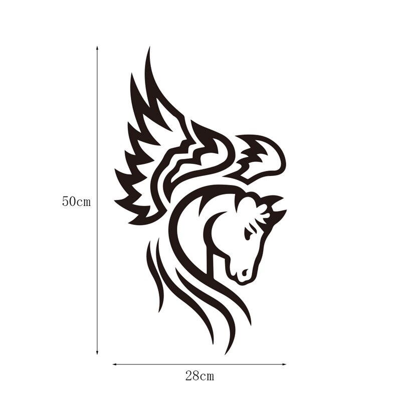 800x800 Flying Horse Mirror Wall Stickers Muursticker Home Decor Living