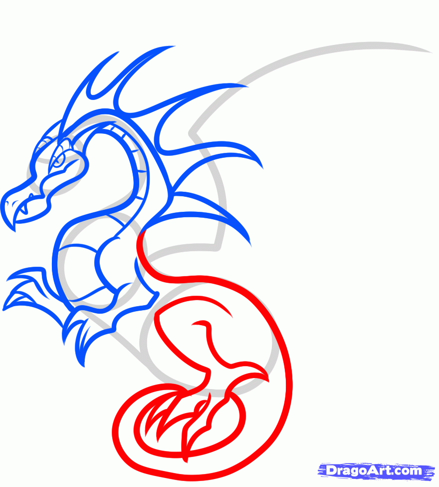 880x975 Step How To Draw A Flying Dragon For Kids
