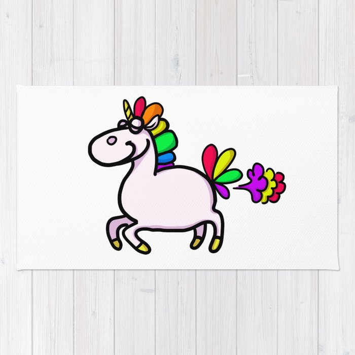 700x700 Flying Unicorn Rug