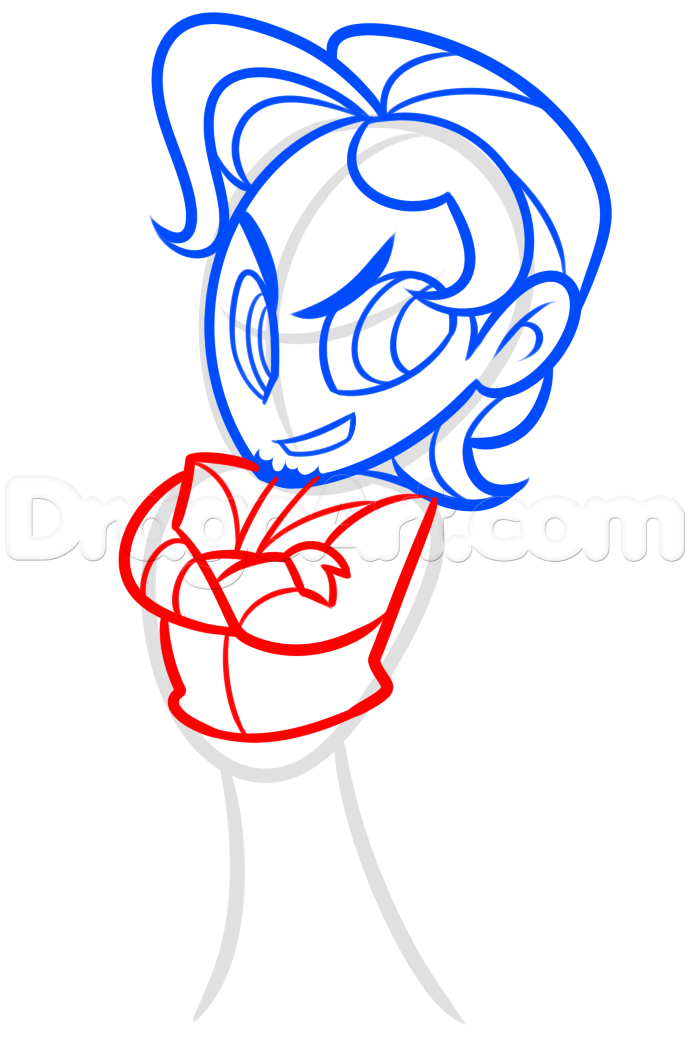 690x1064 Drawing Flynn Rider Chibi Style, Step