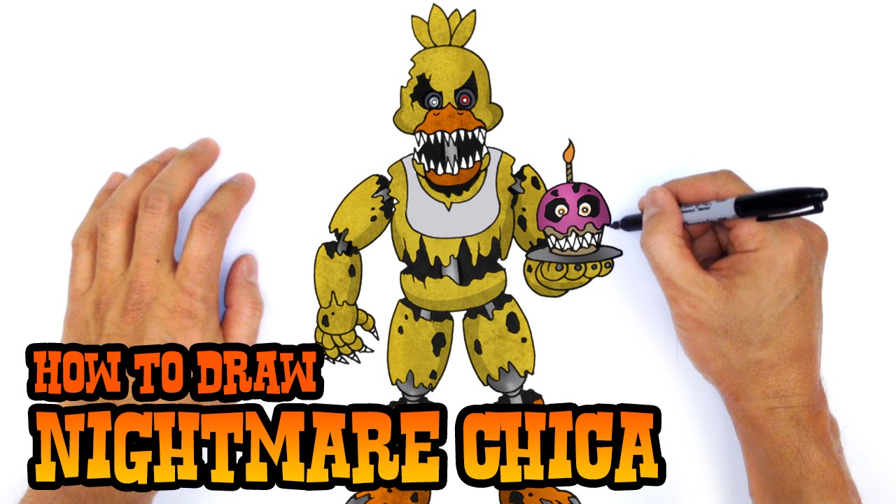 1280x720 How To Draw Nightmare Chica Five Nights