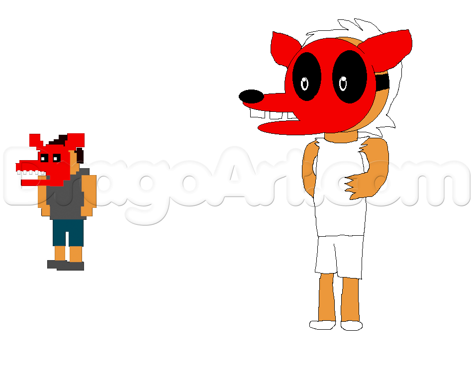 951x746 How To Draw Big Brother From Fnaf Step