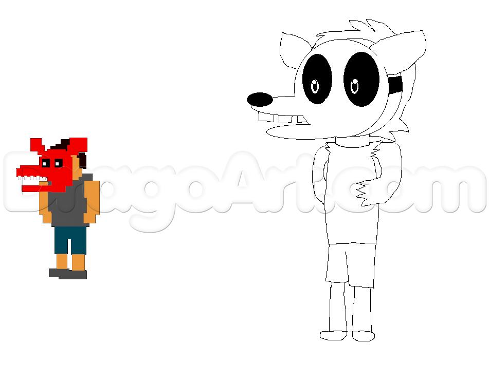951x746 How To Draw Big Brother From Fnaf Step