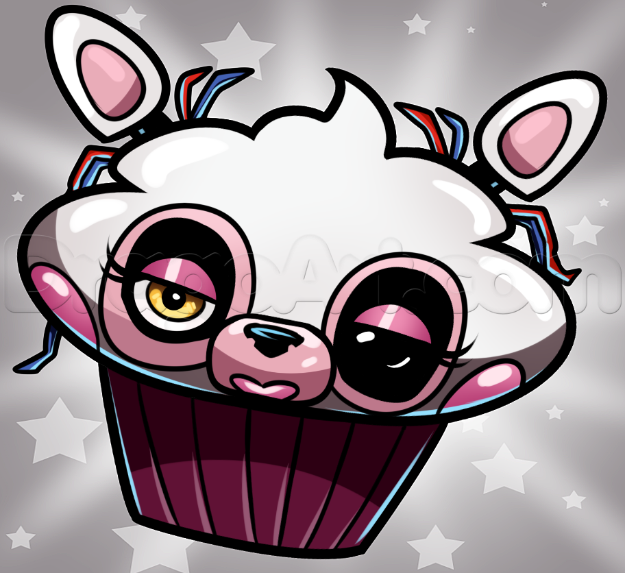 912x836 How To Draw Cupcake Mangle, Step